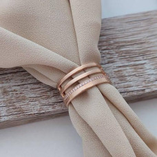 Каблучка золота широка з білими фіанітами 5.58