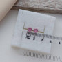 Сережки вкрутки золоті з бузковим круглим аметистом 1.52