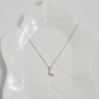 Кольє срібне ланцюжок з підвіскою літерою L без каменів