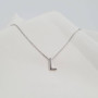Кольє срібне ланцюжок з підвіскою літерою L без каменів