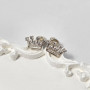 Сережки вкрутки срібні корони з білими фіанітами