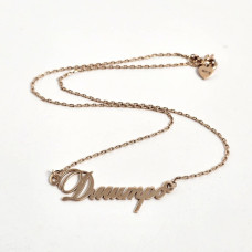 Кольє золоте іменне тонкий ланцюжок з підвіскою іменем Дмитро