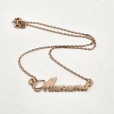 Кольє золоте іменне тонкий ланцюжок з підвіскою іменем Микита