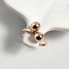 Каблучка золота незамкнута з гладкими золотими кульками