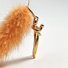 Pendant gilded Pair of lovers without stones