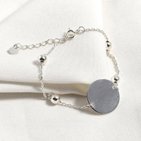 Браслет срібний ланцюжок з підвісками без каменів