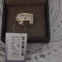 Срібна каблучка з золотом та цирконом