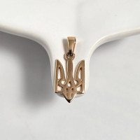 Підвіска золота патріотична патріотична герб України Тризуб під ланцюжок