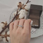 Срібний гарнітур каблучка та сережки Джульєта 2 із золотом та фіанітами