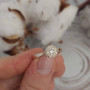 Срібний гарнітур каблучка та сережки Злата із золотом і фіанітом