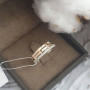 Срібний гарнітур сережки та каблучка Гамма із золотом і фіанітом