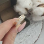 Срібний гарнітур сережки та каблучка Гамма із золотом і фіанітом