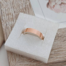 Smooth wedding ring with gold plate