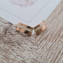 Сережки срібні зі вставками із золота та доріжками білих цирконів