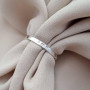 Каблучка із золотими пластинами та кольоровими цирконами