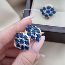 Silver sets with gold inserts and zircons