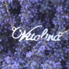 Silver personalized necklace Vitalina