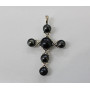 Срібний хрестик з перлами