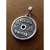 Блін (Диск) від штанги "Eleiko 25 kg" з срібла