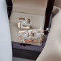 Комплект прикрас зі срібла із золотими вставками та цирконами