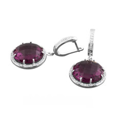 Срібні сережки з великими каменями