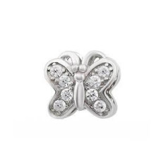 Silver pendant sharm with Butterfly stones