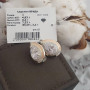Комплект прикрас каблучка та сережки Влада зі срібла з золотом та великим фіанітом